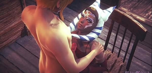 trendsStarwars Hentai POV Ahsoka 3D 4D - blowjob and fucked cowgirl stily with creampie